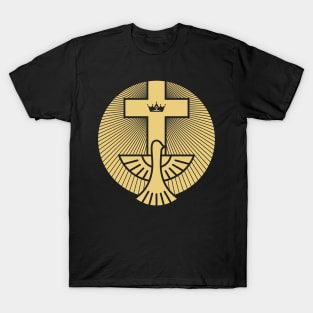 Christian cross and dove - a symbol of the Spirit T-Shirt